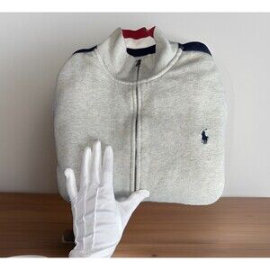 Vintage Polo Ralph Lauren Jacket Mens XL Blue Track Full Zip Cotton Pony 90s Y2K